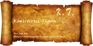 Kaminszky Tímea névjegykártya