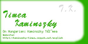 timea kaminszky business card